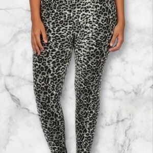 LEOPARD NEW WOWENS BLACK GRAY LEGGINGS PANTS BOTTOMS CASUAL PLUS SIZE 14 16 18
